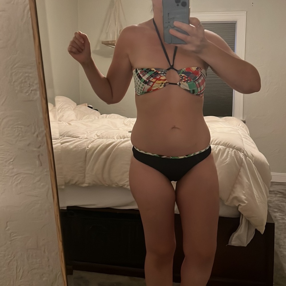 XS Seven bikini strapless plaid